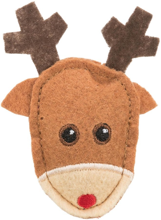 TRIXIE Xmas Elk and Gingerbread Figure Toy for Cats - Interactive Christmas Cat Toy Promoting Fun, Exercise & Engagement | Soft Plush Play Toy Ideal for Active Indoor Cats - Image 1